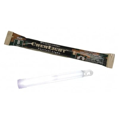 Image of Cyalume ChemLight Military Grade Chemical Light Sticks, White, 6 Long, 8 Hour Duration (Pack of 10) by