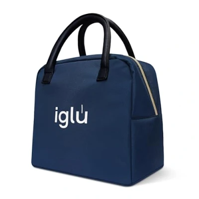 Image of iglu Insulated Lunch Bag Tote Box for Adults and Kids 6L Cool (Aspen, Blue Lagoon)