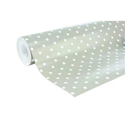Image of Clairefontaine Ref 201503C Fantasy Excellia Long Roll Wrapping Paper (Single Roll) 70cm Width x 50m Length, 80gsm Coated Taupe with dots Design