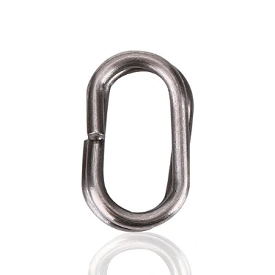Image of Keenso 100Pcs Fishing Split Rings​, Stainless Steel Oval Rings Snap Carp Tackle Connector (6 * 10mm)