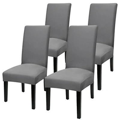 Image of YISUN Dining Chair Covers, Covers for Chairs 4, Stretch Removable Washable Kitchen Slipcover Hotel, Room, Ceremony, Banquet Wedding Party