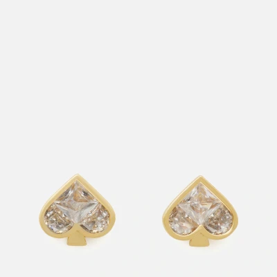 Image of Kate Spade New York Studs, Clear/Gold