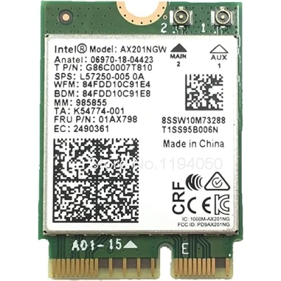 Image of Intel WLAN 6 AX201 M.2 non vPro bulk