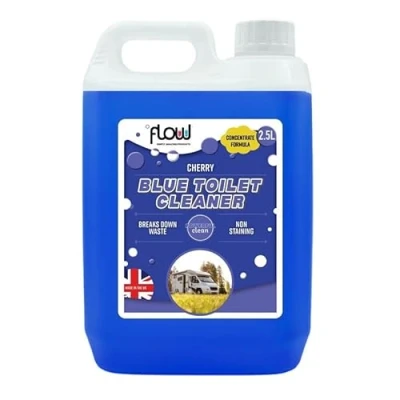 Image of Flow Chemical Motorhome &amp; Caravan WC Toilet Fluid Rinse Cleaner Biodegradable Formaldehyde Free Cleaning Formulation Disinfectant Fresh Fragrance (2.5 Litre)