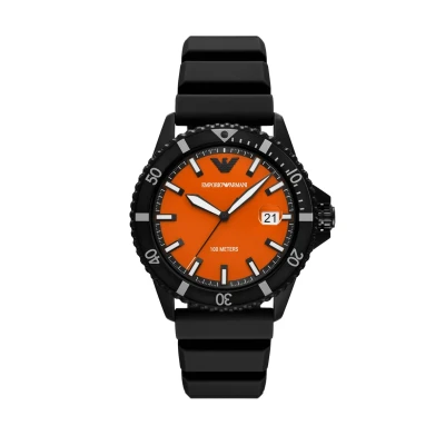 Image of EMPORIO ARMANI Men&#039;s Analog Quartz Watch with Silicone Strap AR11684
