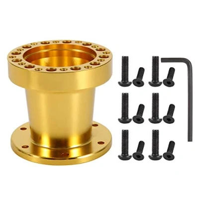 Image of For Boss Kit Spacer Ebtools 2 Colors 3Inch Universal Car Aluminium Steering Wheel Hub Adapter (Gold)