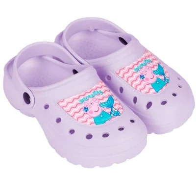 Image of CERDÁ LIFE&#039;S LITTLE MOMENTS Peppa Pig Children&#039;s Clogs Purple, Lilac, 10/11 UK Child