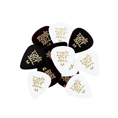 Image of Ernie Ball Medium Assorted Color Cellulose Picks, bag of 12