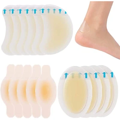 Image of 15 Pieces Blister Plasters Invisible Hydrocolloid Gel Bandages Cushion Pad for Heel Foot Toe and Guard Skin