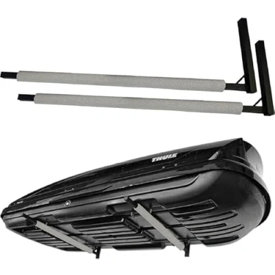 Image of QLS Roof Box Wall Mount WSB O Grey 82 cm Steel for Storage of Garden Tools Ski Sports Equipment Surfboard iSUP