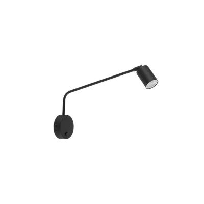 Image of Logan Reading Wall Light Black 1xGU10