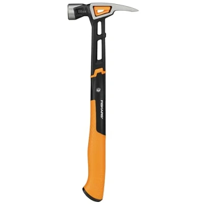 Image of Fiskars Universal Hammer IsoCore XL for driving nails, Length: 39 cm, Weight: 0.95 kg, Black/Orange, 1020215