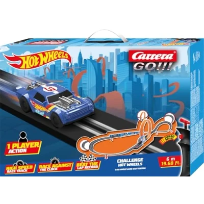 Image of Carrera GO!!! Challenge 20068003UK Formula Qualifying 1 Player Single Lane Slot Racing Track With UK Plug, For Children From 6 Years And Adults,1:43 Scale, Metres, Lewis Hamilton