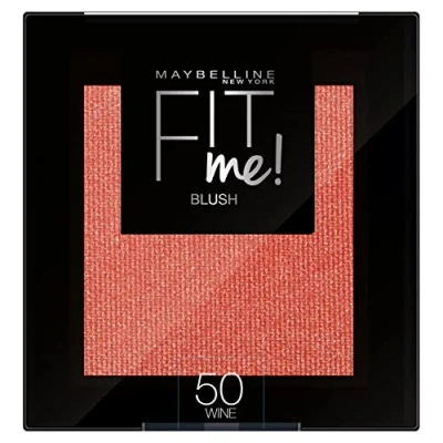 Image of Maybelline Unisex&#039;s New York fit me Blush in Polvere pigmentato facile da sfumare per un Look Naturale 50 Wine, Standard