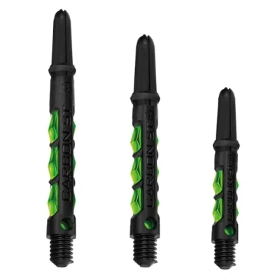 Image of Harrows Dart Shafts Carbon ST Stems with Pyramid Rings, Medium, Green