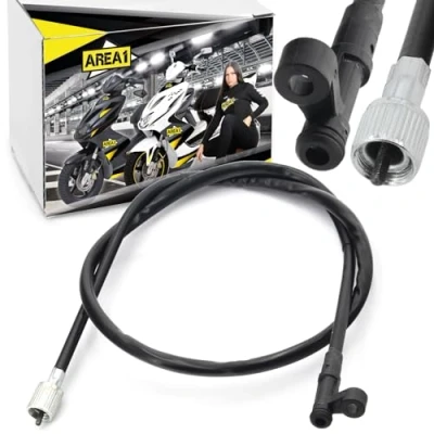 Image of Area1 Replacement Speedometer Cable 12 mm GY6 50 cc China 4T, Type C 930 Side Screw Mounting, from Year of Manufacture 2005 Compatible with ATU Explorer AGM Baotian Rex RS Nova Motors Flex Tech