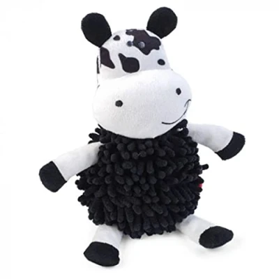 Image of Zoon Noodly Cow Plushie Dog Toy with Squeaker 20cm