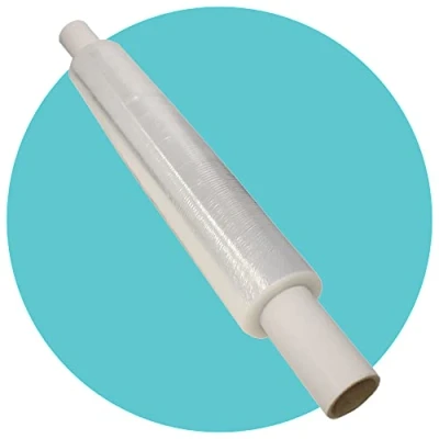 Image of Triplast 1 Roll x 400mm Extended Core Clear Pallet Stretch Wrap Extra Long Roll, 17mu Thick Shrink Wrap, Cling Film, Plastic Packaging for Removals, Industrial &amp; Warehouse Use