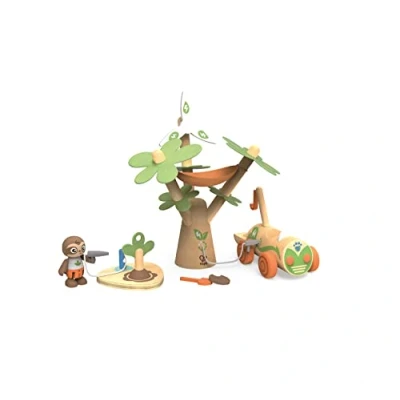 Image of Hape E3417 Green Planet Explorers Plant Trees by Electric Car, 25 x 23 9 cm