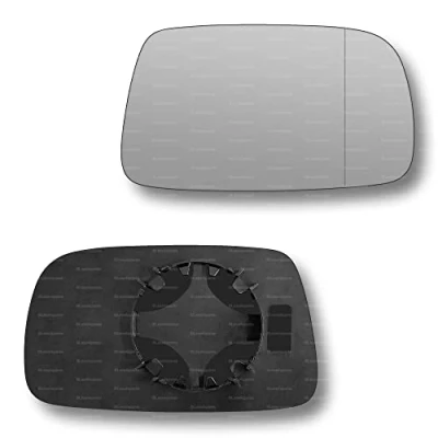 Image of Less4spares Replacement Wing Mirror Glass Right Compatible with Toyota Yaris 1999 2005 CLIP ON Driver Off side Blind Spot