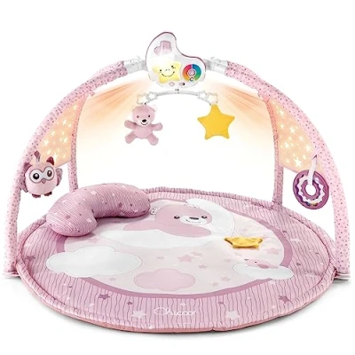 Image of Chicco 00009866100000 Enjoy Colors Animal Blanket Activities, Star, Baby Gym 3in1 Pink, 83 x 50 cm