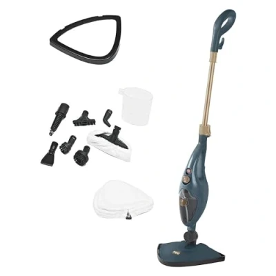 Image of 10 in 1 1500W Neo® Hot Steam Mop Cleaner Floor Carpet Window Washer Hand Steamer (Dark Grey &amp; Copper)