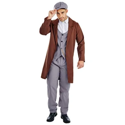 Image of Fun Shack 1920s Mens Outfit, Gangster Costume Men, Fancy Dress, Mafia Suit, Mob Boss Medium