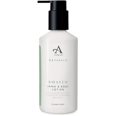 Image of Arran Sense of Scotland Naturals Awaken Soothing Hydrating Mint &amp; Eucalyptus Hand Body Lotion Fast Absorbing Non Greasy Vegan Cruelty Free