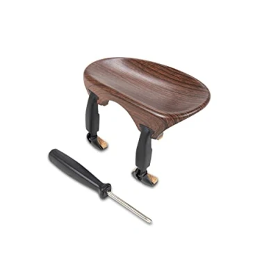 Image of Wittner Chin Rest for Violin 4/4, Rosewood, High Tech Plastic, Anatomically Shaped, Allergy Tested, with Installation Tool