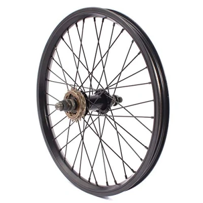 Image of KHE 18 Inch BMX Rear Wheel 14 mm Black Anodised Aluminium TDI Rim 36 Hole 16Z Sprocket