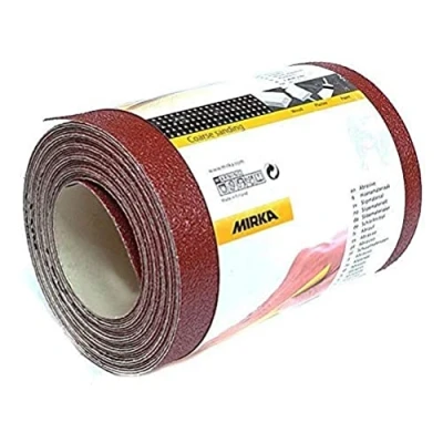 Image of Mirka Red sandpaper roll 115mm x 5m / grit P120 1 for sanding wood, metal and plastic