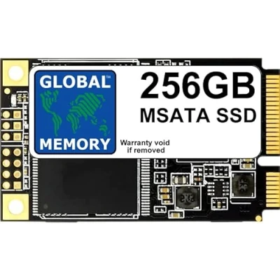 Image of GLOBAL MEMORY 256GB MSATA SOLID STATE DRIVE (SSD) FOR LAPTOPS/DESKTOP PCs/SERVERS/WORKSTATIONS/MOTHERBOARDS