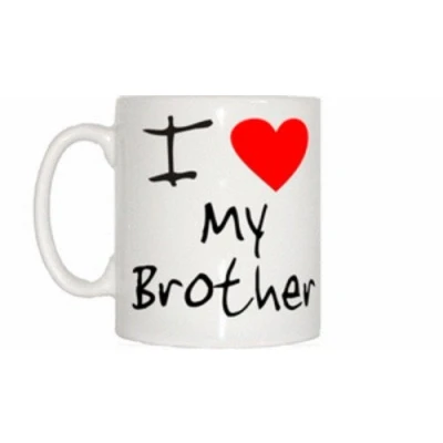 Image of TeeTreeDesigns I Love Heart My Brother Mug