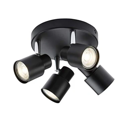 Image of KnightsBridge 230V GU10 Quad Spotlight Matt Black