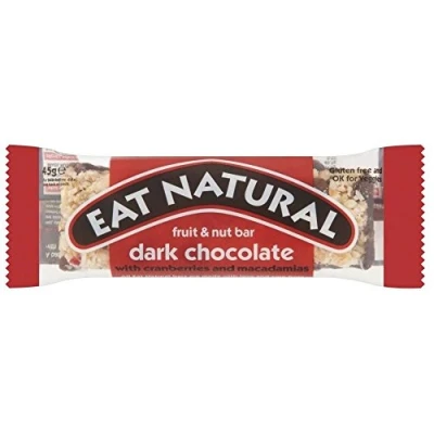 Image of Eat Natural Dark Chocolate with Cranberries &amp; Macadamias Bar (45g) Pack of 6