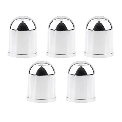 Image of balikha 5x Chrome Tow Bar Ball Cover Car Towing Hitch Towball Plastic Cap 50mm