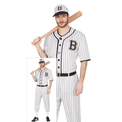 Image of FIESTAS GUIRCA Baseball Player Fancy Dress Costume Adult Man Size Medium