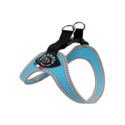 Image of Tre Ponti Fibbia Small Dog Harness, 2 cm, Light Blue