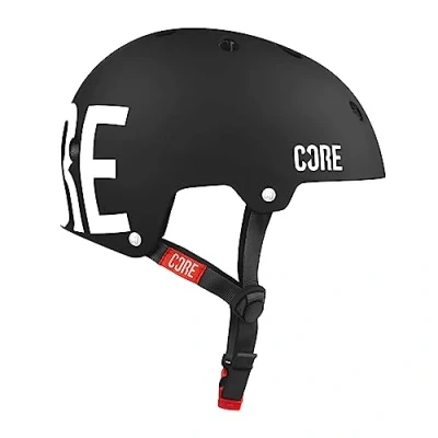 Image of CORE Protection Street Helmet Skate/BMX/Bike/MTB/Scooter Black/White, S/M