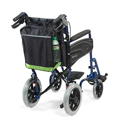 Image of NRS Healthcare Reflective Wheelchair Scooter Bag, Black and Green