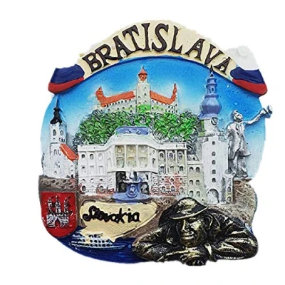 Image of 3D Bratislava Slovakia Fridge Magnet，Home &amp; Kitchen Decoration magnetic sticker, Refrigerator Magnet tourist souvenir gift