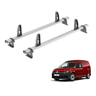 Image of Van Guard Roof Rack for VW Caddy (2010 2015) 2 Bars + 4 Load Stops [Only Suitable Standard Wheelbase Models] Ulti Bar VG294