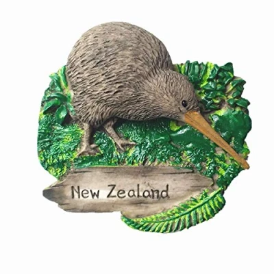 Image of Kiwi Bird of New Zealand Fridge Magnet Travel Souvenir Gift Collection Home Kitchen Decoration Magnetic Sticker, Refrigerator