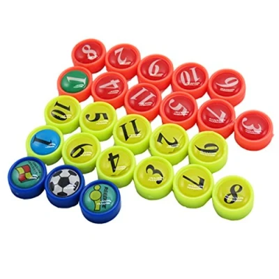 Image of 26 Pcs Mini Football Magnets with Bag, BizoeRade Training Tactic Board Accessories, Perfect as Whiteboards, Lockers, or Fridge (Multicolor)