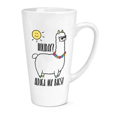 Image of Holiday Alpaca My Bags 17oz Large Latte Mug Cup