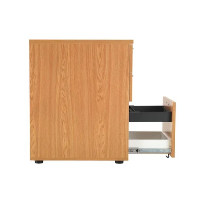 Image of First Desk High 3 Drawer Pedestal 800mm Deep Nova Oak KF79931