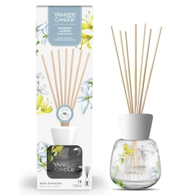 Image of Yankee Candle Signature Reed Diffuser Midnight Jasmine 100ml up to 10 Weeks of Fragrance Perfect Gifts for Women