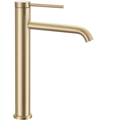 Image of REA Gold Bathroom Sink tap Clif High Brushed B5329