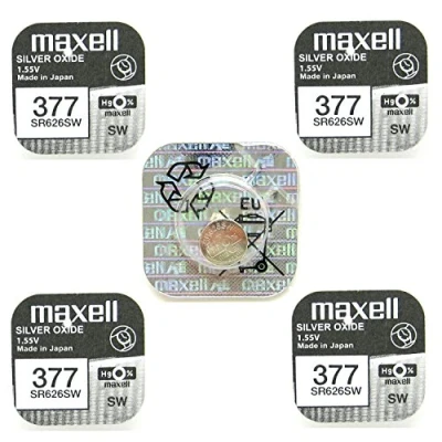 Image of 5 x Maxell SR626SW SR626 AG4 377 1.55v Watch Batteries