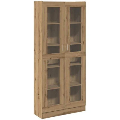 Image of vidaXL highboard cabinet/artisan oak storage cabinet/smooth engineered wood living room/modern style 185x30.5x82.5 cm